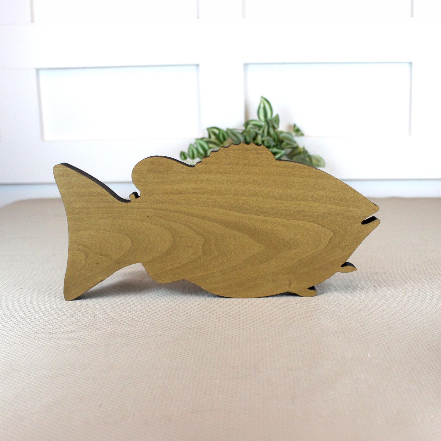 Father Son Fishing Keepsake Shelf Sitter, Wooden Fish Decor with Personalization, Fishing Memory Gift, Father's Day Keepsake, Cabin Decor