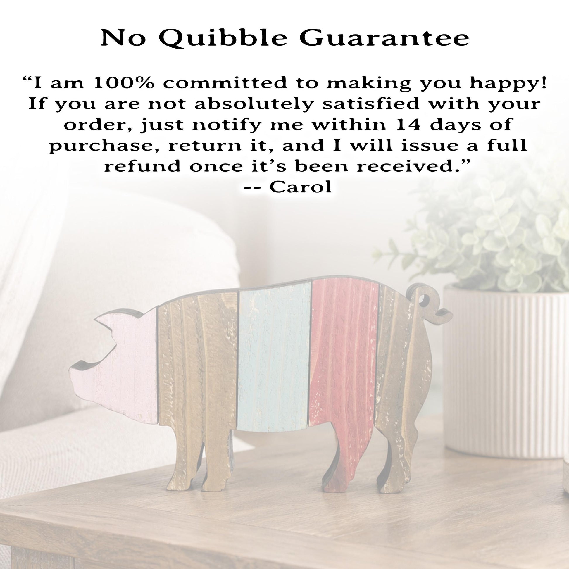 Rustic Farmhouse Pig Shelf Sitter, Pastel Striped Wood Cutout, Country Barnyard Tabletop Decor, Small Animal Figurine, Homestead Keepsake