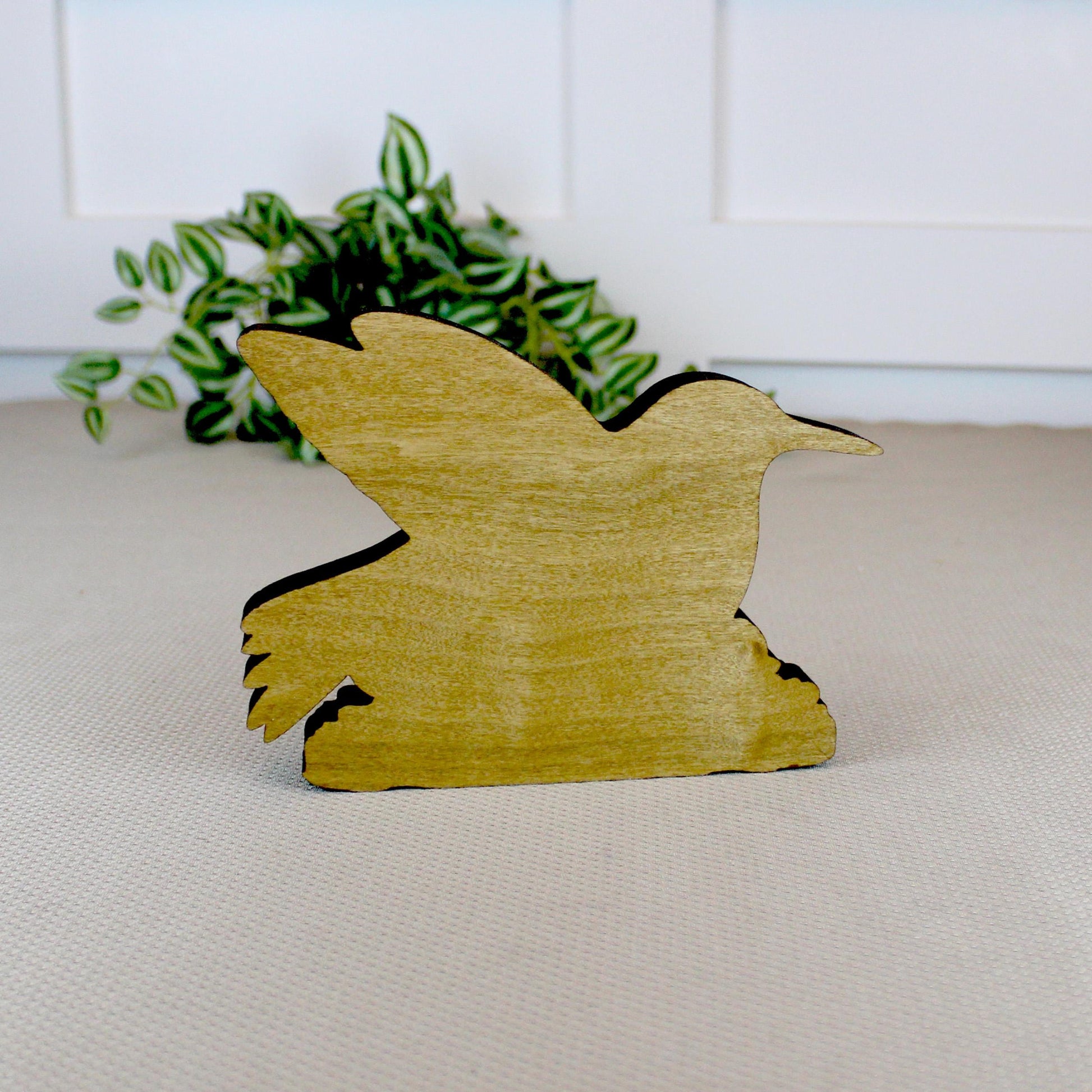 Whimsical Hummingbird Shelf Sitter, Spring Cottage Wood Decor, Layered Floral Tabletop Sign, Bird Lover Gift, Garden Home Accent Keepsake
