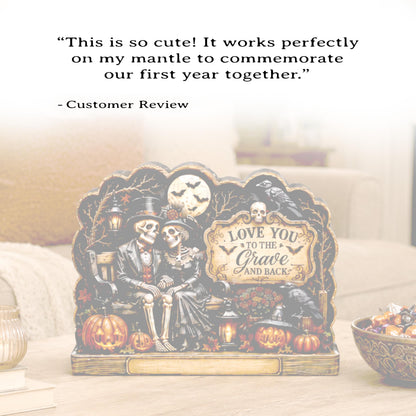 Vintage Gothic Halloween Shelf Sitter Perfect for Entryway or Window Sill, Trick Or Treat Autumn Keepsake, Spooky Pumpkin Table Accent, 2