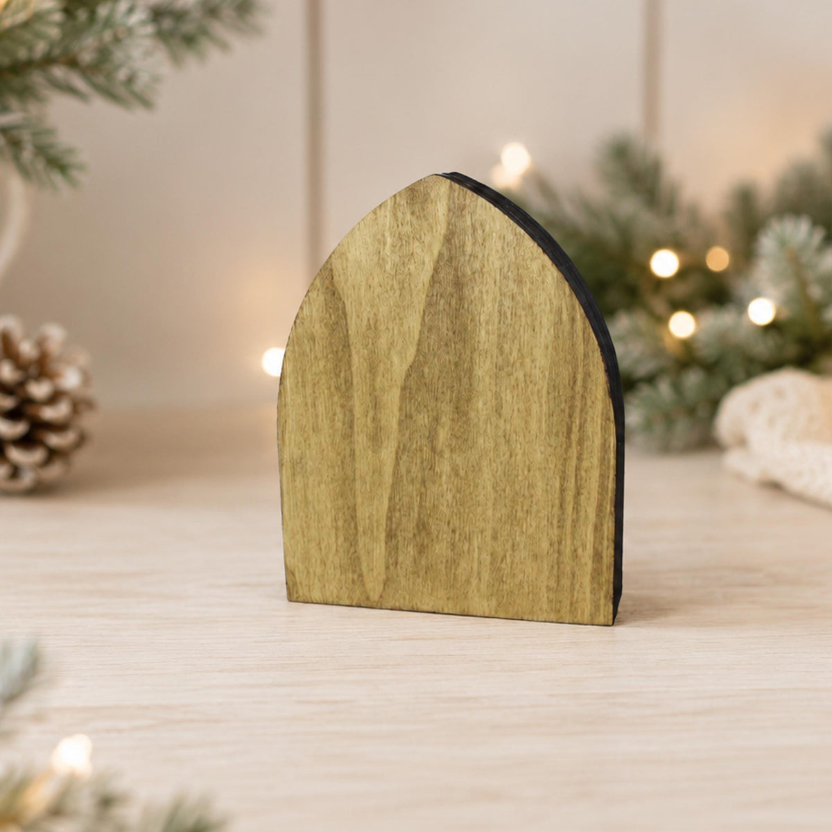 Rustic Nativity Scene Christmas Shelf Sitter, Holy Family Manger Keepsake, Bethlehem Wooden Table Decor, Christian Faith Holiday, 6 Layers