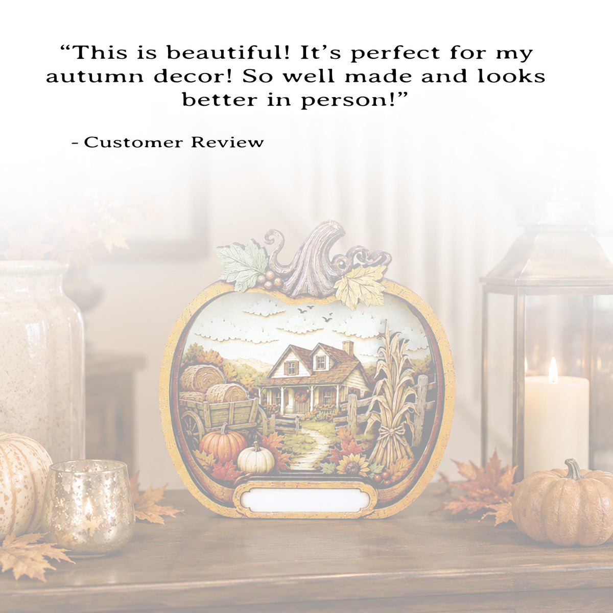 Personalized Pumpkin Fall Decor, Custom Family Name Autumn Shelf Sitter, Layered Wood Farmhouse Decor, Thanksgiving Table Accent