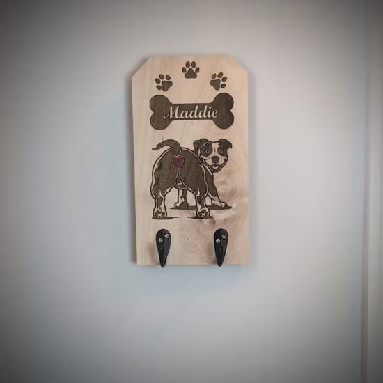 Personalized Wall Mounted Coat Rack, Wooden Key Holder, Bathroom  Pool Towel Hook, Dog Leash Holder, Dog Lovers Gift