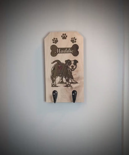 Personalized Wall Mounted Coat Rack, Wooden Key Holder, Bathroom  Pool Towel Hook, Dog Leash Holder, Dog Lovers Gift