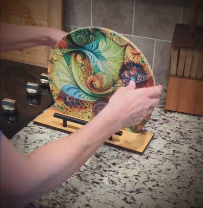 Personalized Custom Cookbook Stand, Decorative Spring Cardinal Lover Gift, Recipe Book Holder, Rustic Farmhouse Decor, Tablet Ipad Stand